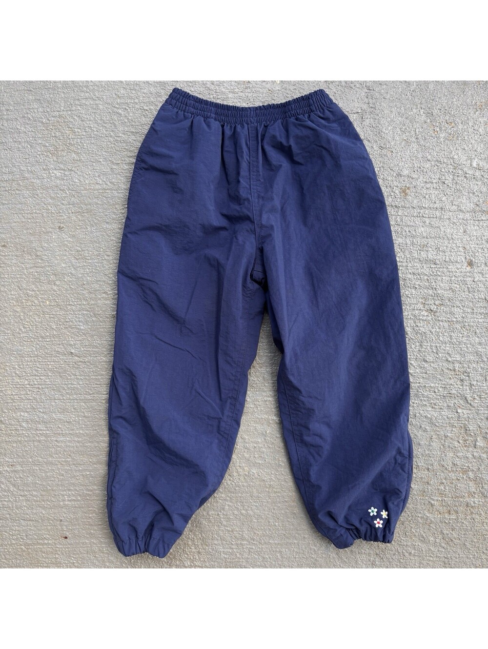 Vintage 90s Rainbow Gymboree 1998 Lined Track Pants With Flowers 3T- 4T